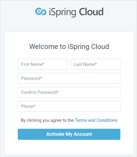 Try iSpring Cloud