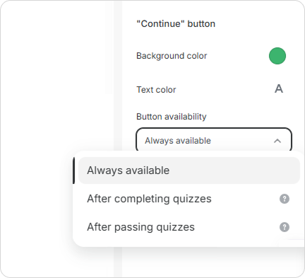 Answer One Question To Continuecontinue Button