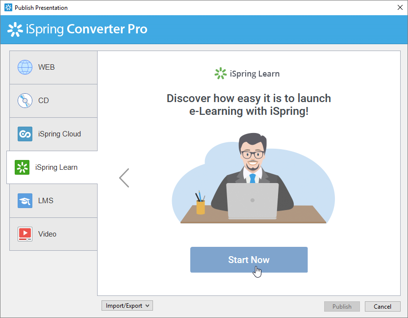 Tutorial Login Ispring Publishing to iSpring Learn