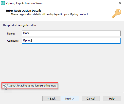 Activating iSpring Flip 9 License