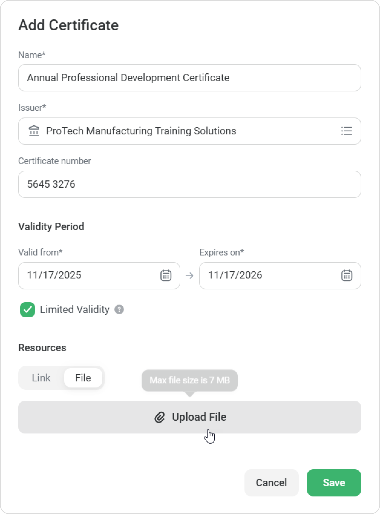 How to Add an External Certificate