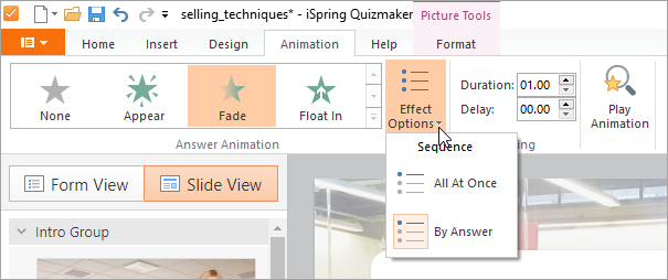 Effect Options