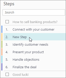 In Step Select Process