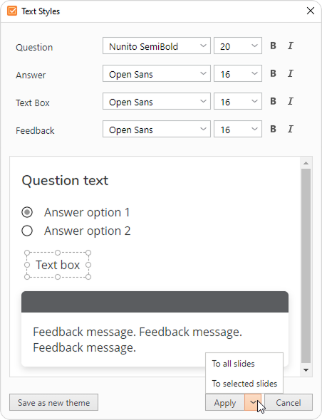Applying Text How to Set Up Text Styles