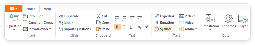 Adding Symbols