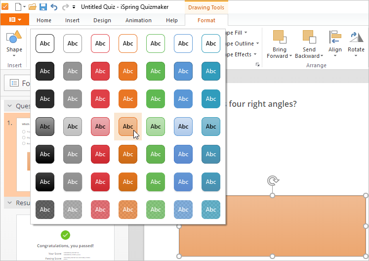 Formatting Shapes